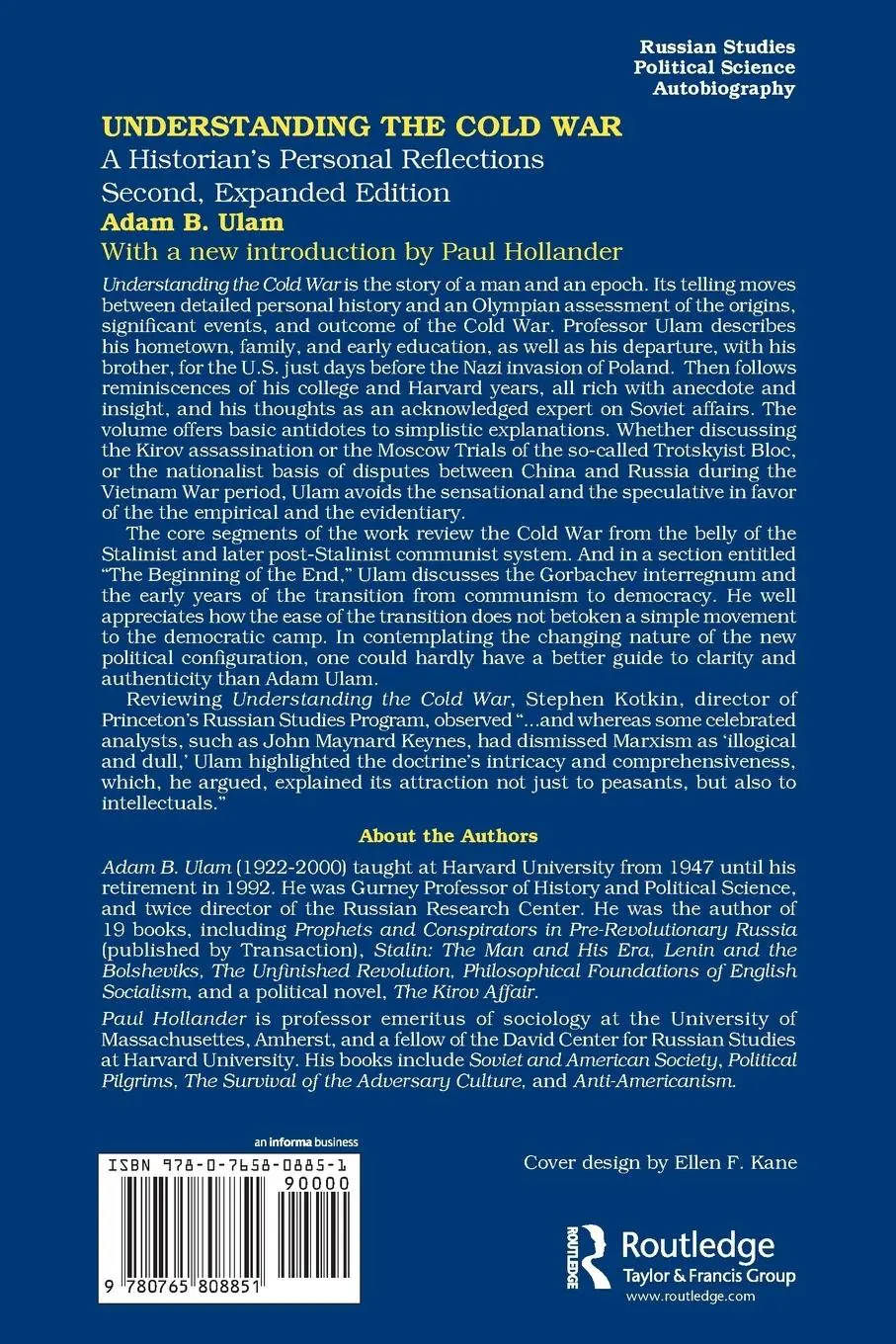 Rückseite: 9780765808851 | Understanding the Cold War | A Historian's Personal Reflections | Ulam