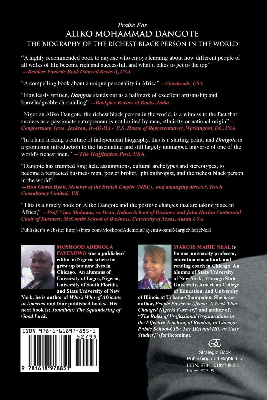 Rückseite: 9781618978851 | Aliko Mohammad Dangote | Moshood Ademola Fayemiwo (u. a.) | Buch