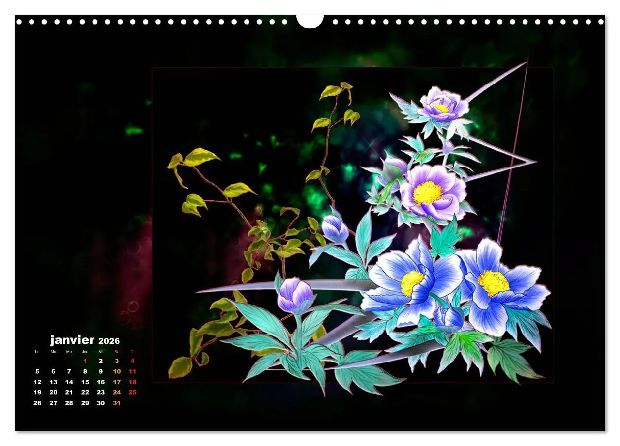 Bild: 9783516568851 | Images d'art Ikebana (Calendrier mural 2026 DIN A3 vertical),...