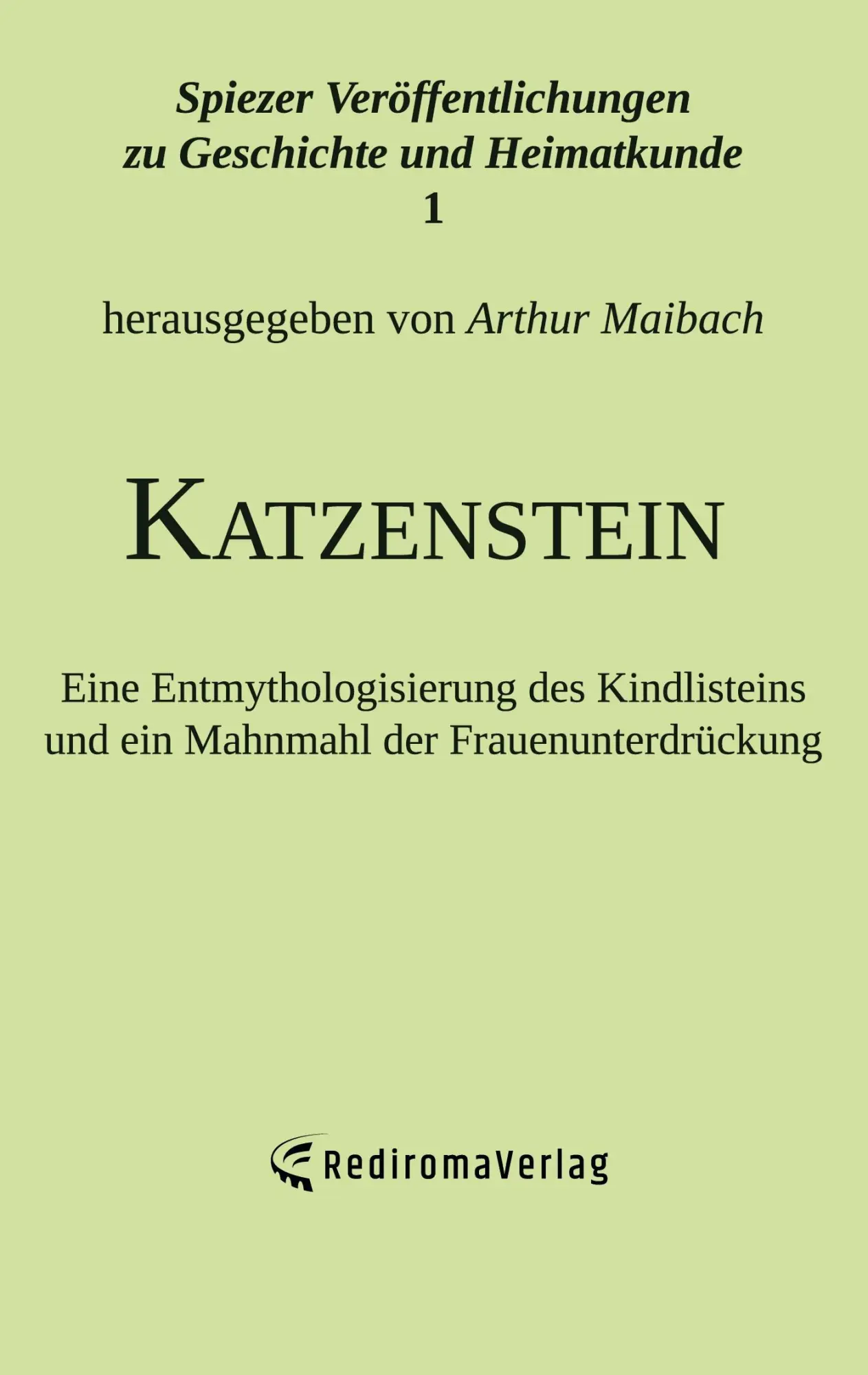 Cover: 9783868708851 | Katzenstein | Arthur Maibach | Taschenbuch | 76 S. | Deutsch | 2015
