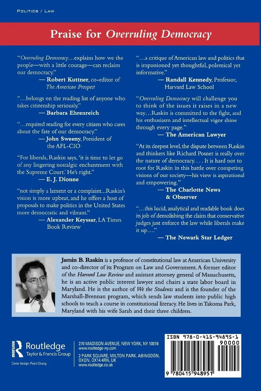 Rückseite: 9780415948951 | Overruling Democracy | The Supreme Court versus The American People