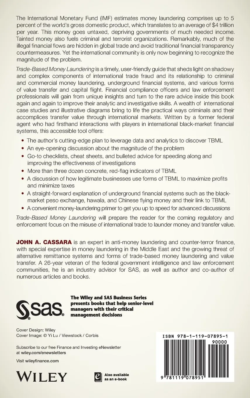 Rückseite: 9781119078951 | Trade-Based Money Laundering | John A Cassara | Buch | Englisch | 2015