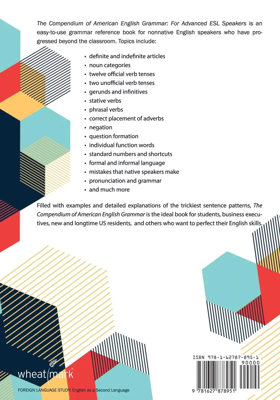 Rückseite: 9781627878951 | The Compendium of American English Grammar | For Advanced ESL Speakers