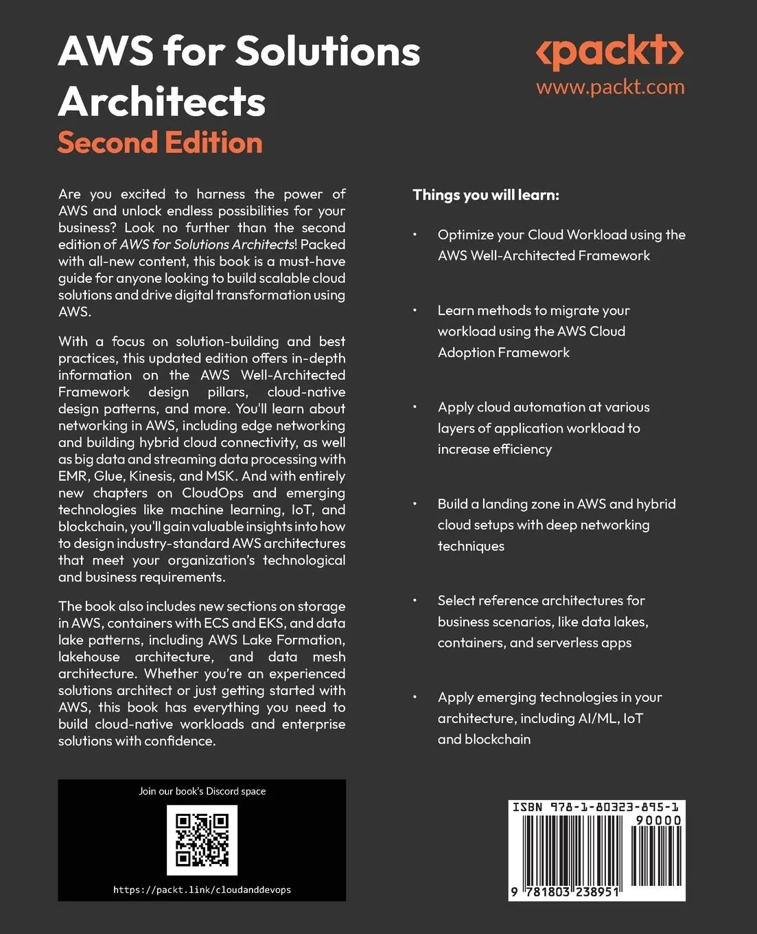 Rückseite: 9781803238951 | AWS for Solutions Architects - Second Edition | Shrivastava (u. a.)