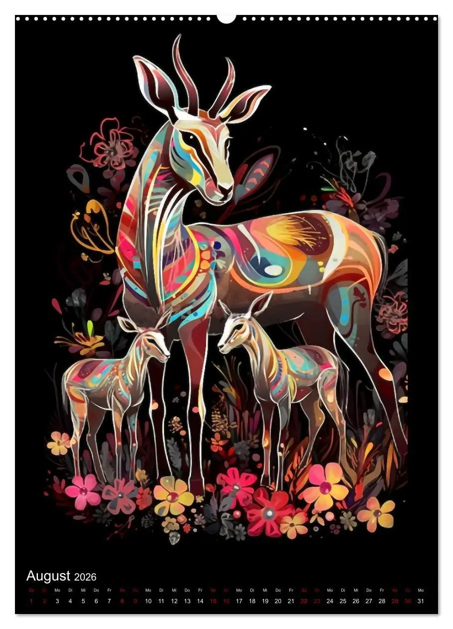 Bild: 9783516318951 | Afrikanische Tierfamilien (hochwertiger Premium Wandkalender 2026...