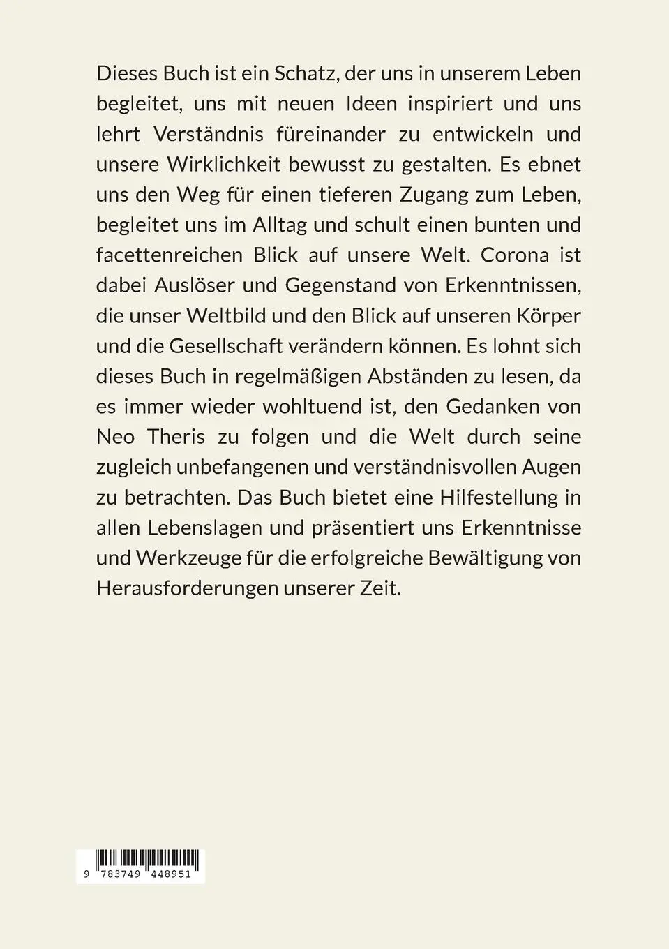 Rückseite: 9783749448951 | Entwurf [d]einer Wirklichkeit | Entwicklungsimpulse des Corona-Virus