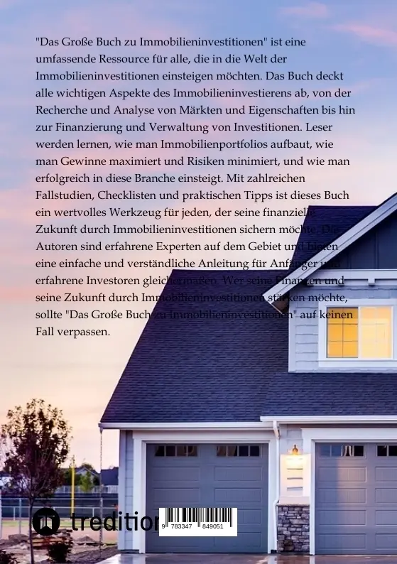 Bild: 9783347849051 | Das Große Buch zu Immobilieninvestitionen | Moritz | Taschenbuch