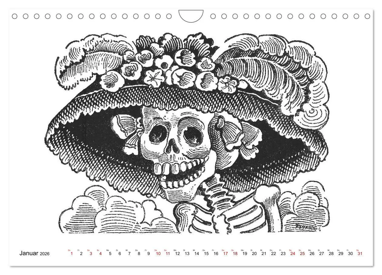 Bild: 9783457669051 | Calaveras - Totenköpfe und Skelette (Wandkalender 2026 DIN A4...
