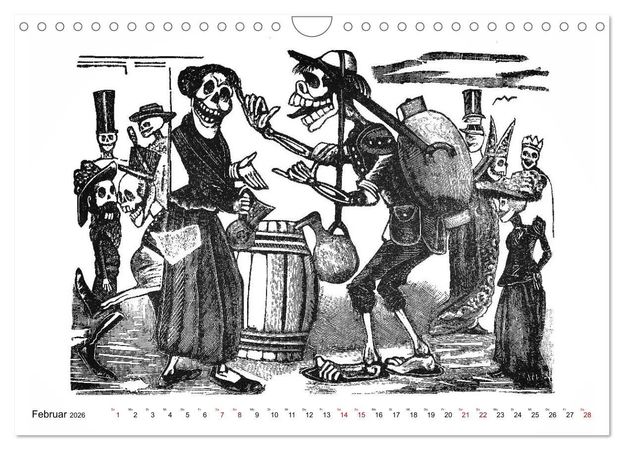Bild: 9783457669051 | Calaveras - Totenköpfe und Skelette (Wandkalender 2026 DIN A4...