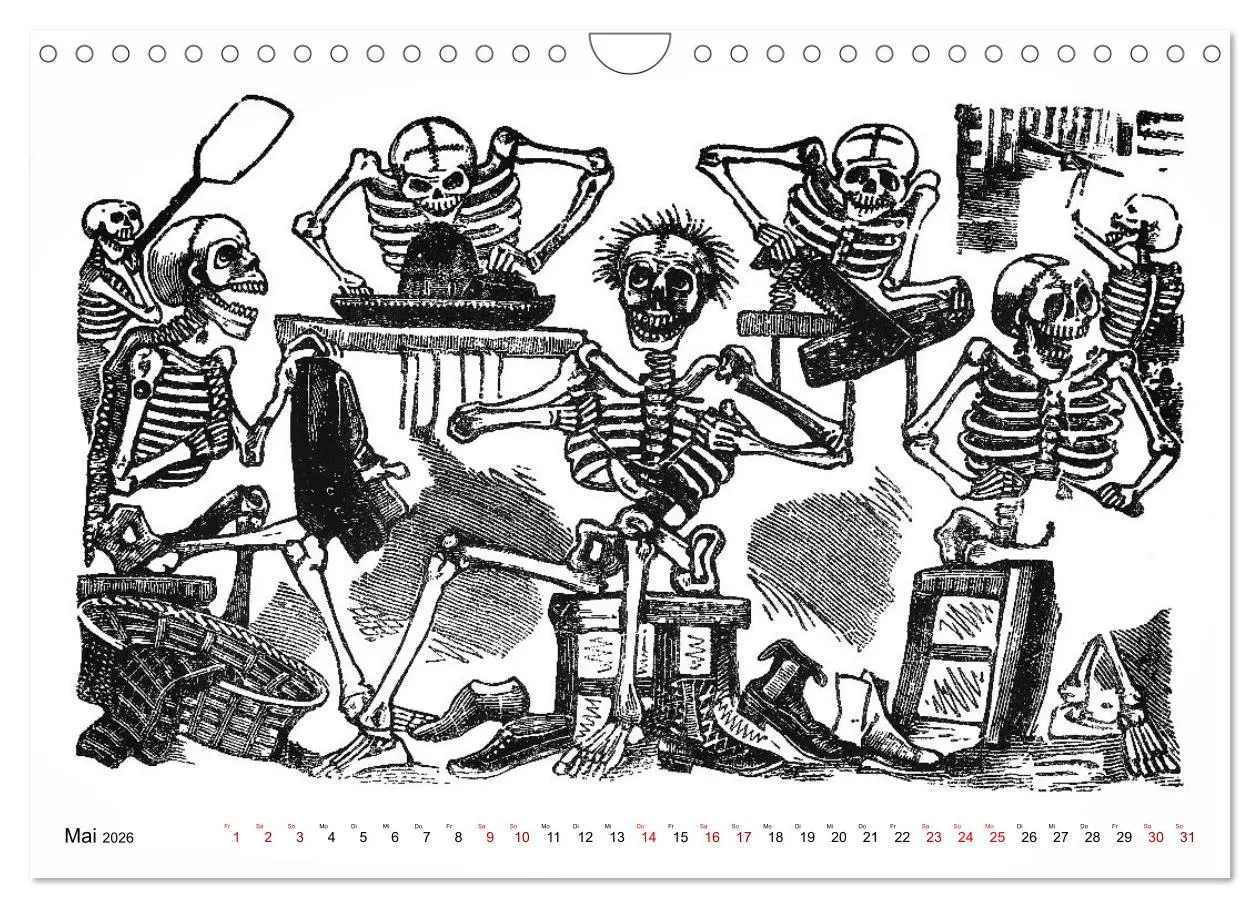 Bild: 9783457669051 | Calaveras - Totenköpfe und Skelette (Wandkalender 2026 DIN A4...