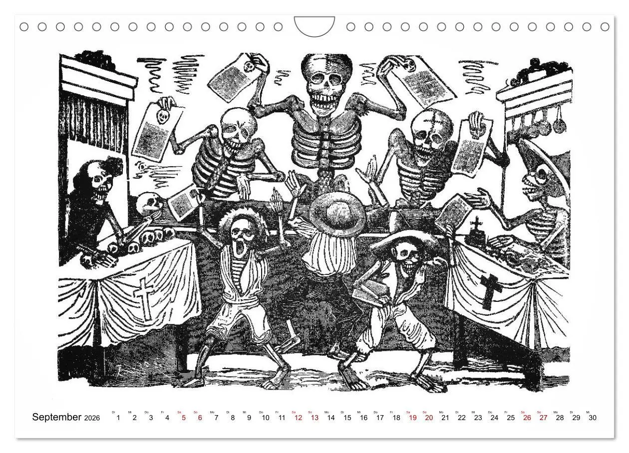 Bild: 9783457669051 | Calaveras - Totenköpfe und Skelette (Wandkalender 2026 DIN A4...
