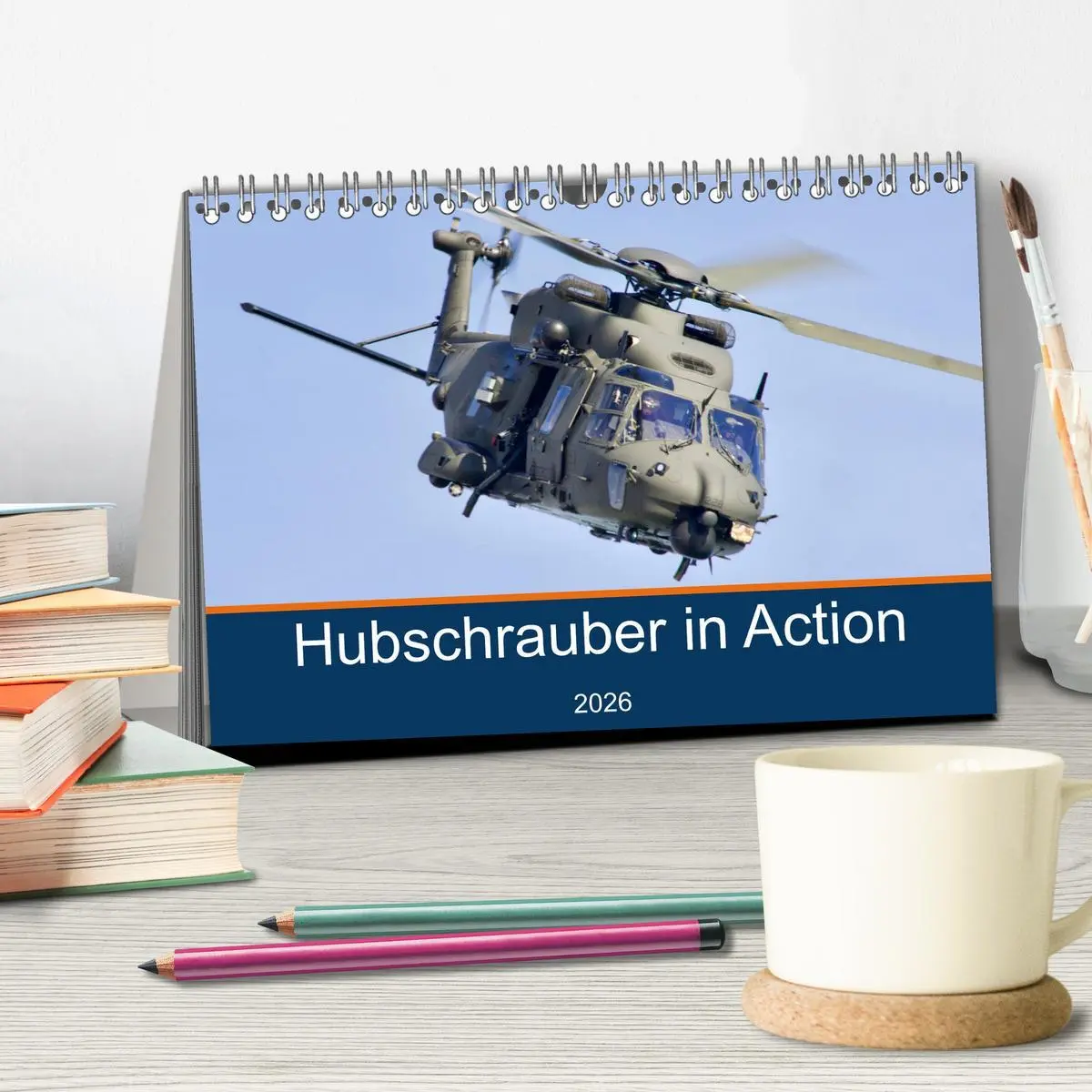 Bild: 9783457739051 | Hubschrauber in Action (Tischkalender 2026 DIN A5 quer), CALVENDO...