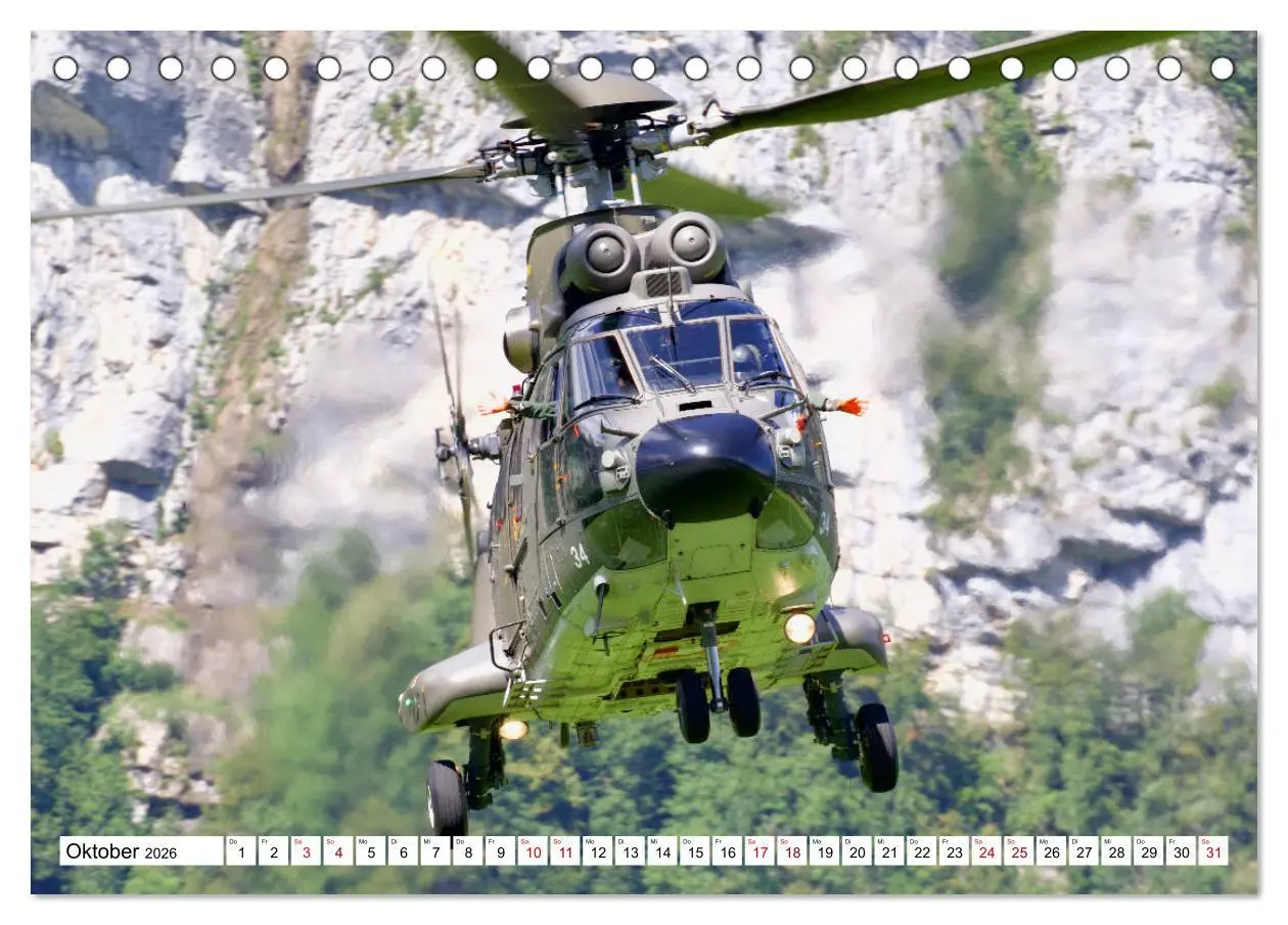 Bild: 9783457739051 | Hubschrauber in Action (Tischkalender 2026 DIN A5 quer), CALVENDO...