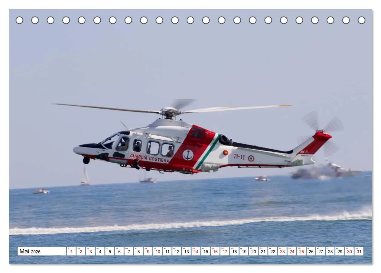 Bild: 9783457739051 | Hubschrauber in Action (Tischkalender 2026 DIN A5 quer), CALVENDO...