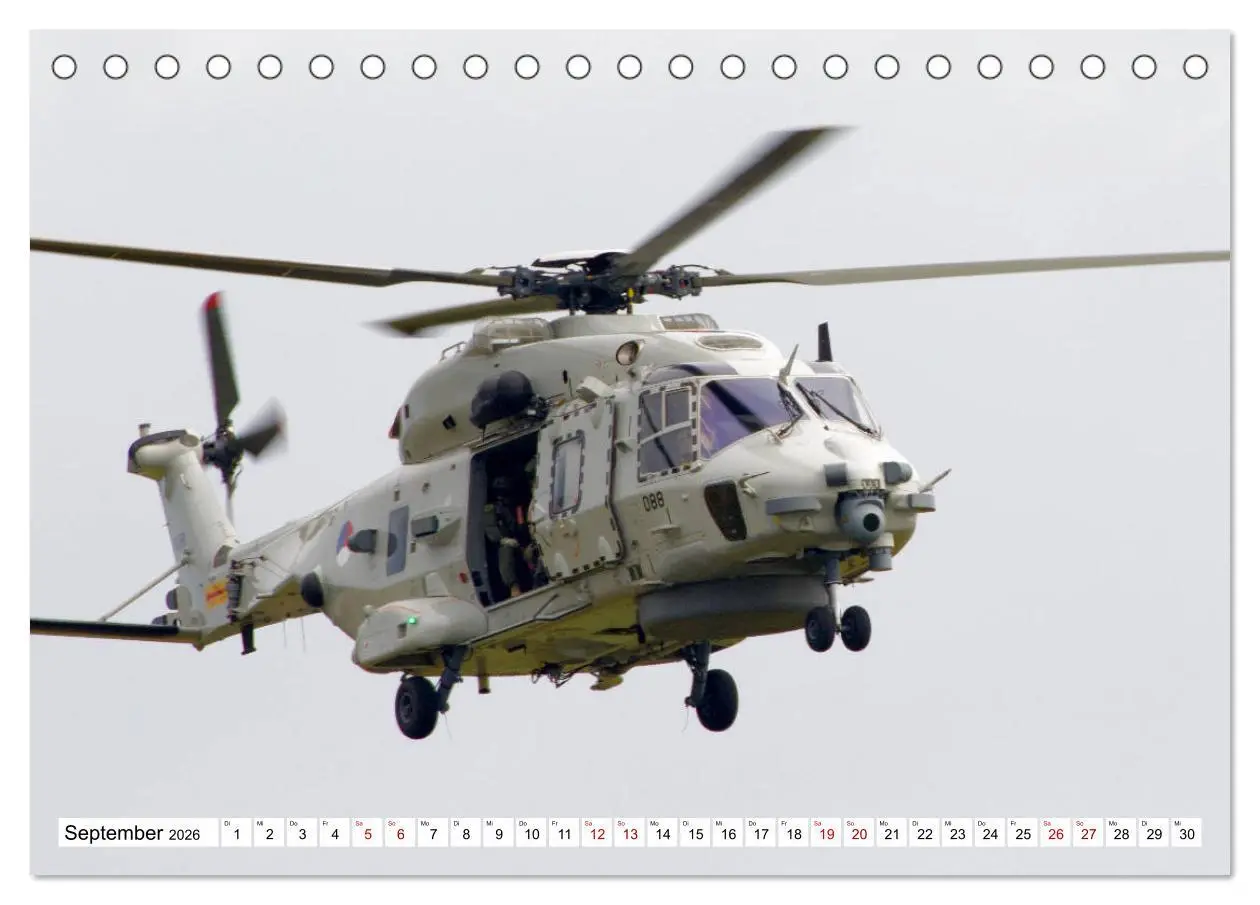 Bild: 9783457739051 | Hubschrauber in Action (Tischkalender 2026 DIN A5 quer), CALVENDO...