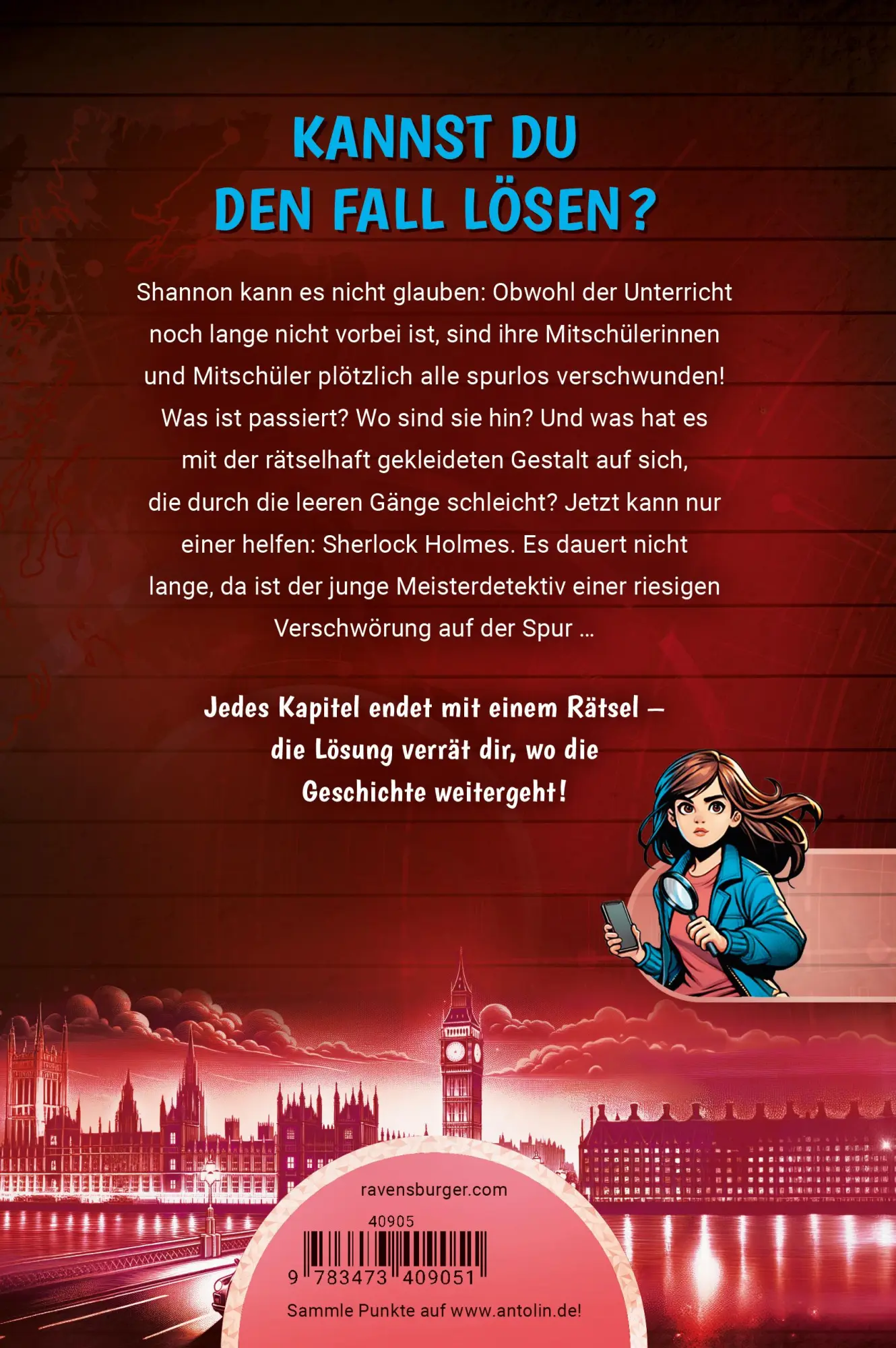 Rückseite: 9783473409051 | Sherlock &amp; You, Band 2 - Das Rätsel um die verlassene Schule | Lane
