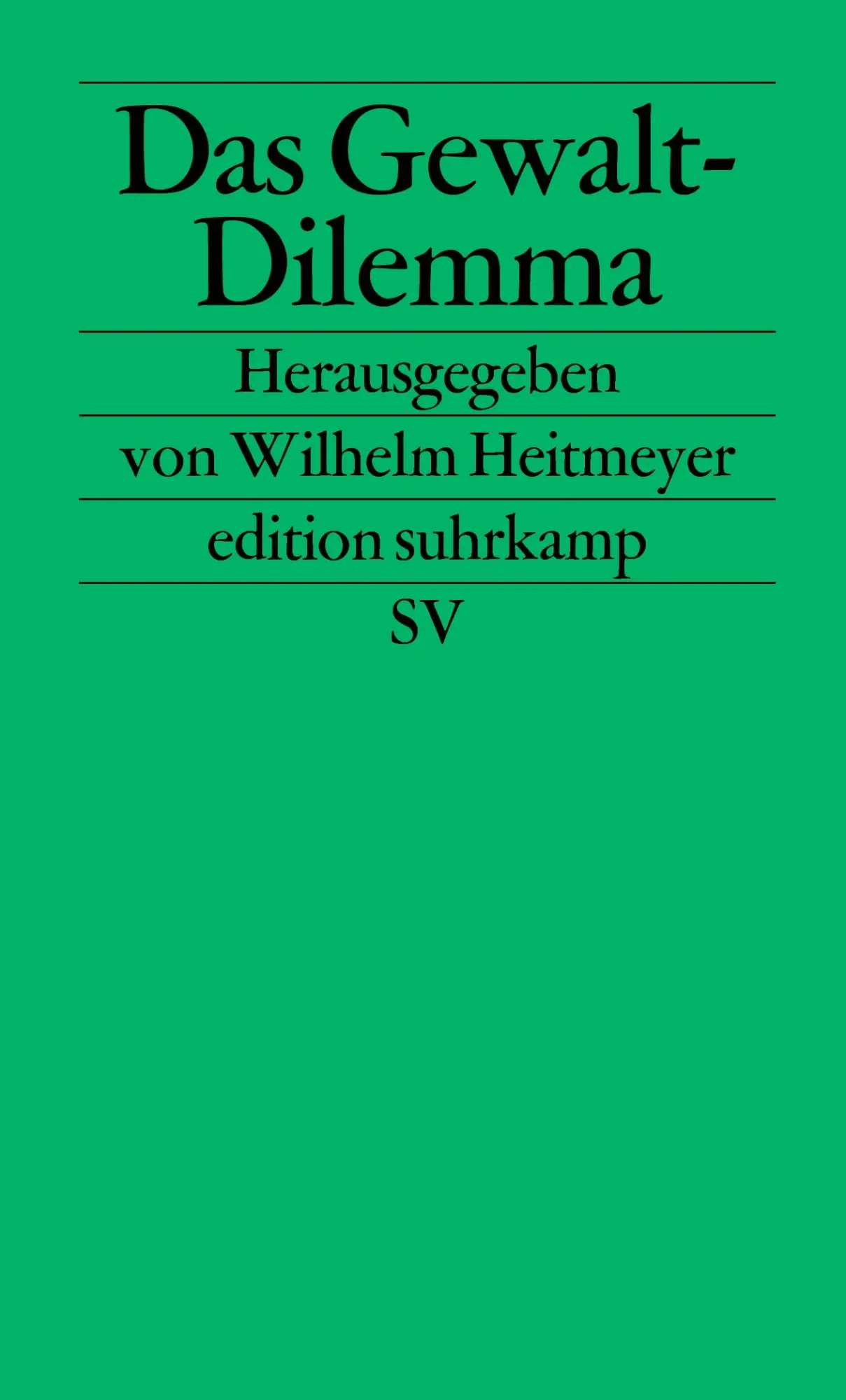 Cover: 9783518119051 | Das Gewalt-Dilemma | Rainer Dollase (u. a.) | Taschenbuch | 465 S.