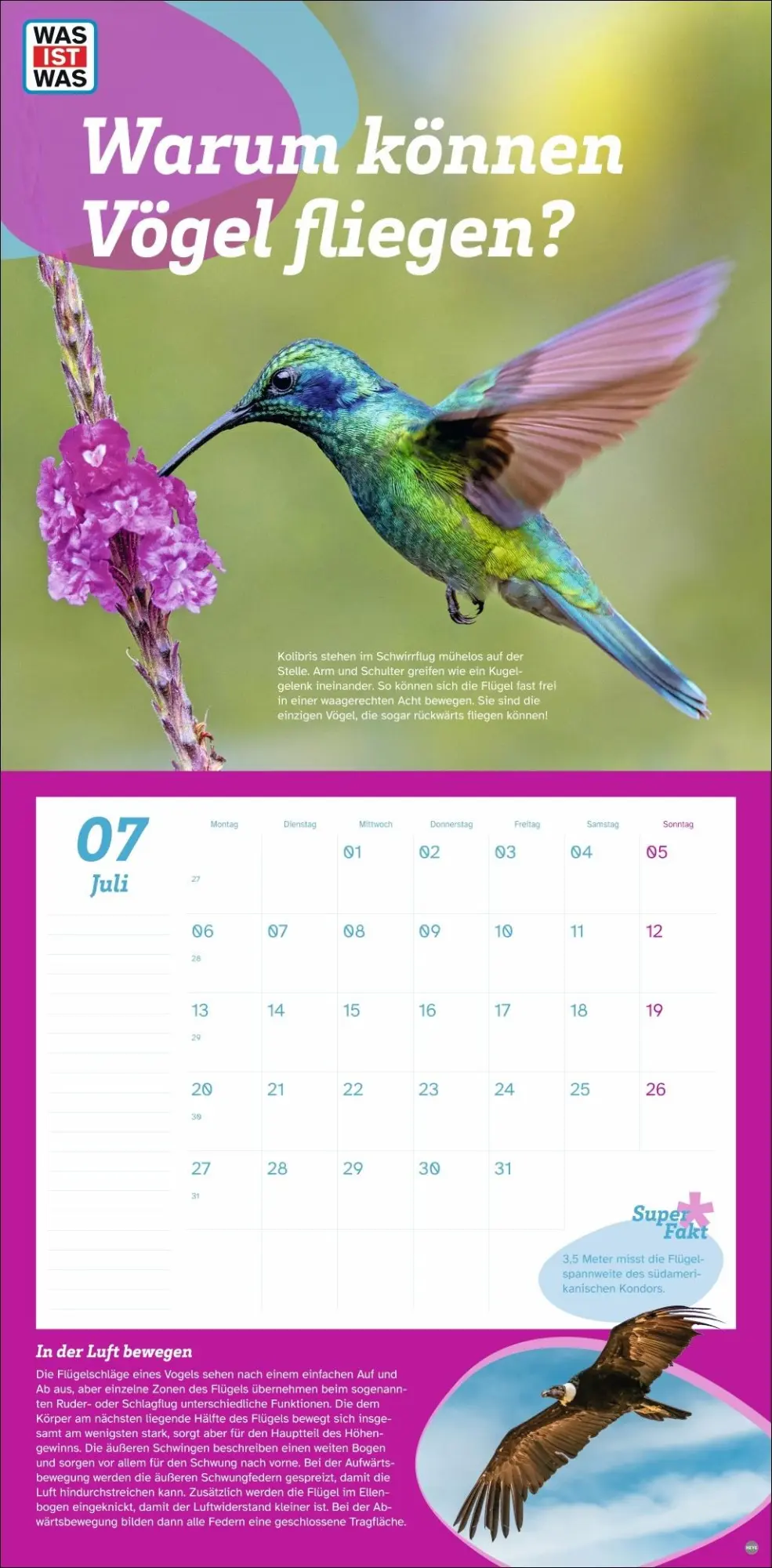Bild: 9783756409051 | WAS IST WAS Tierwelt Broschurkalender 2026 | Kalender | 28 S. | 2026
