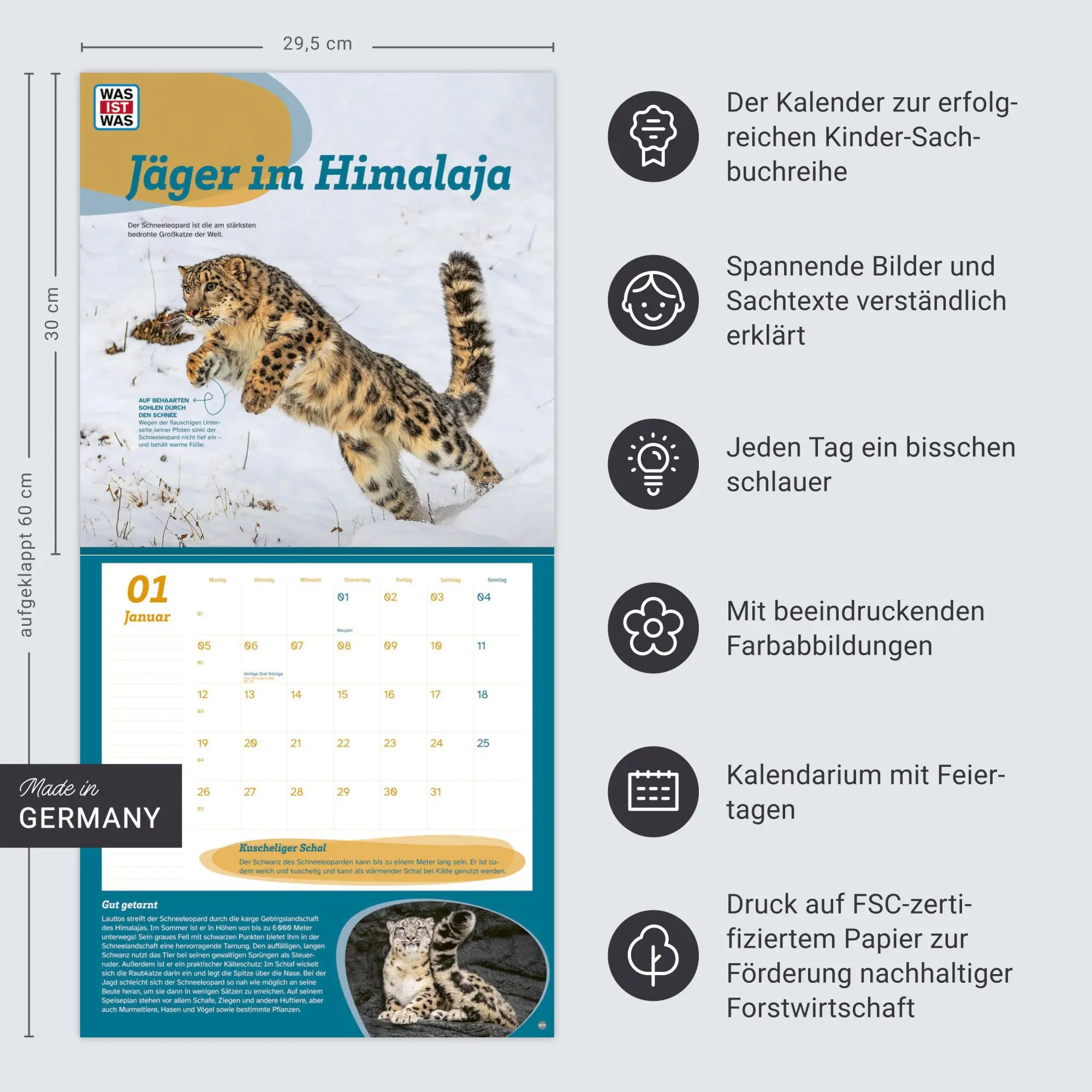 Bild: 9783756409051 | WAS IST WAS Tierwelt Broschurkalender 2026 | Kalender | 28 S. | 2026