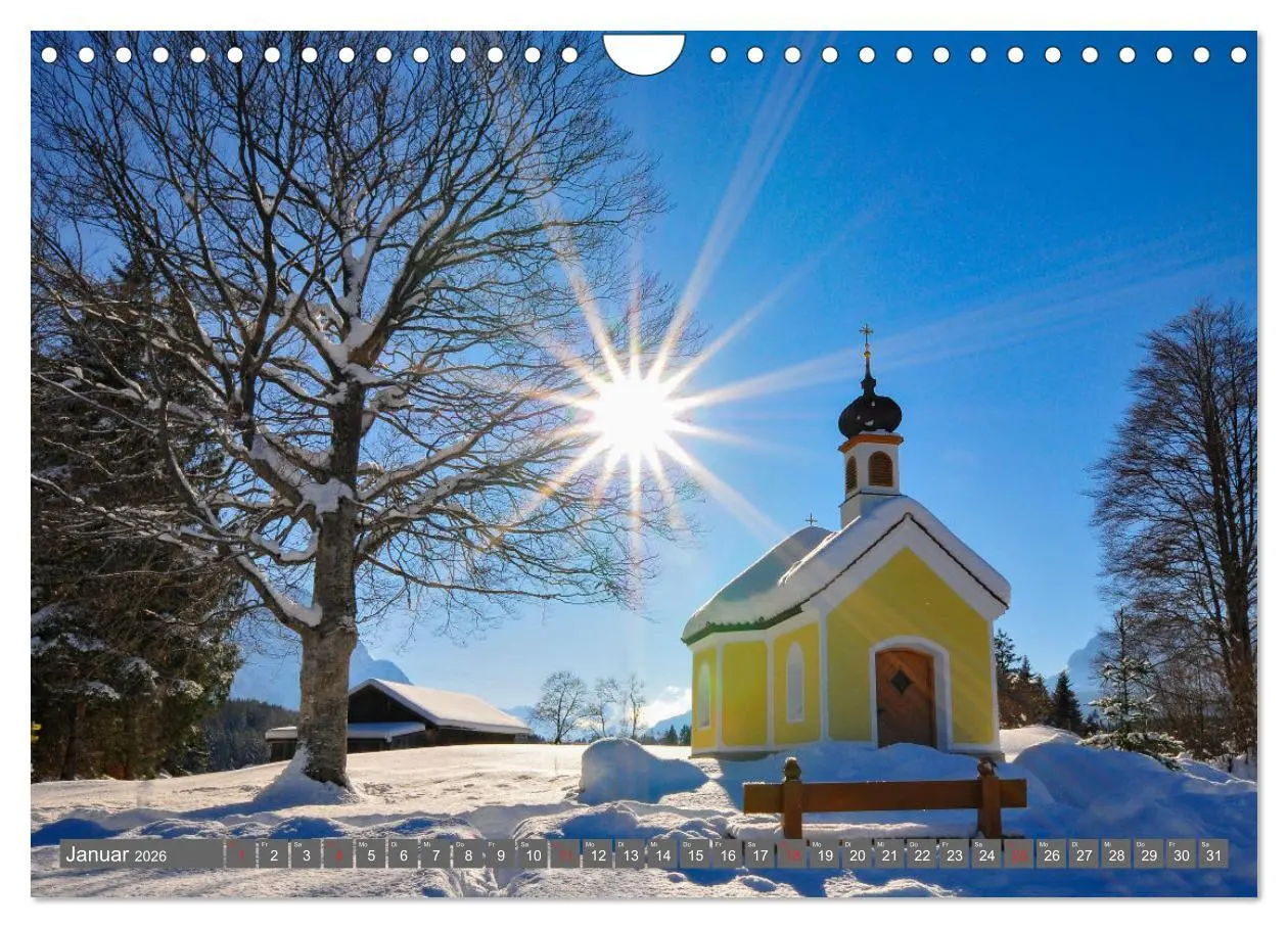 Bild: 9783516129151 | Kirchen und Kapellen in Bayern (Wandkalender 2026 DIN A4 quer),...