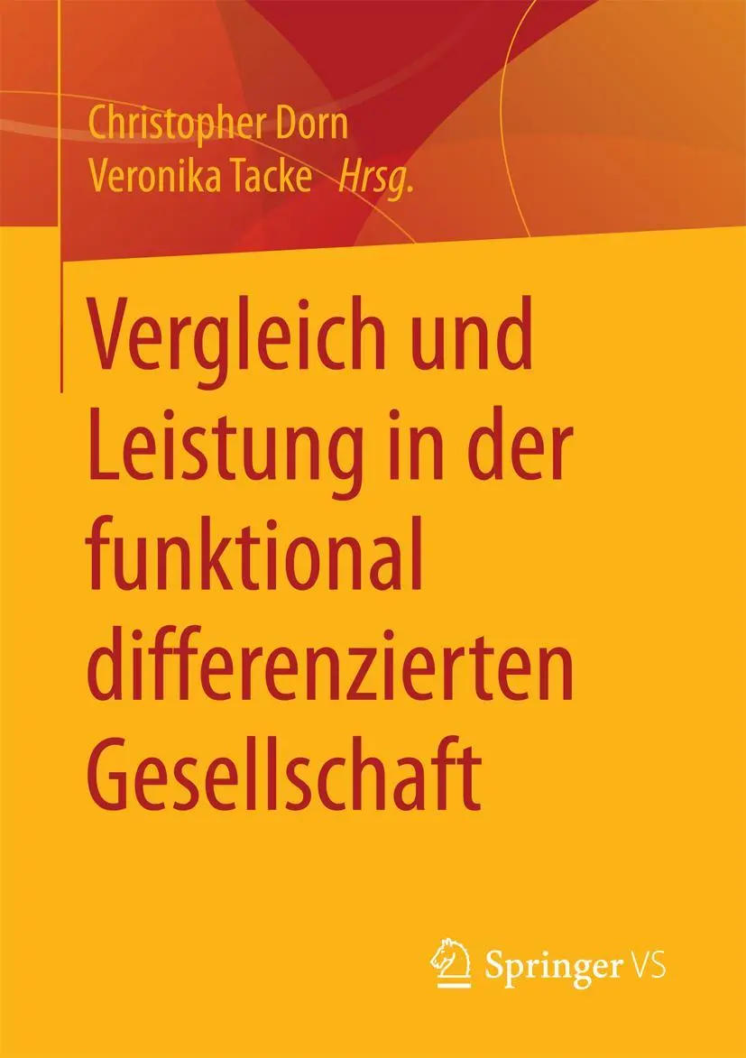 Cover: 9783658179151 | Vergleich und Leistung in der funktional differenzierten Gesellschaft
