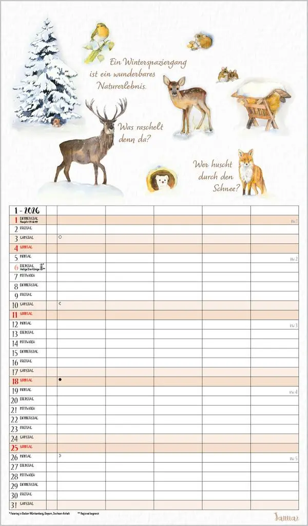 Bild: 9783731889151 | NaturLiebe 2026 | Korsch Verlag | Kalender | 14 S. | Deutsch | 2027