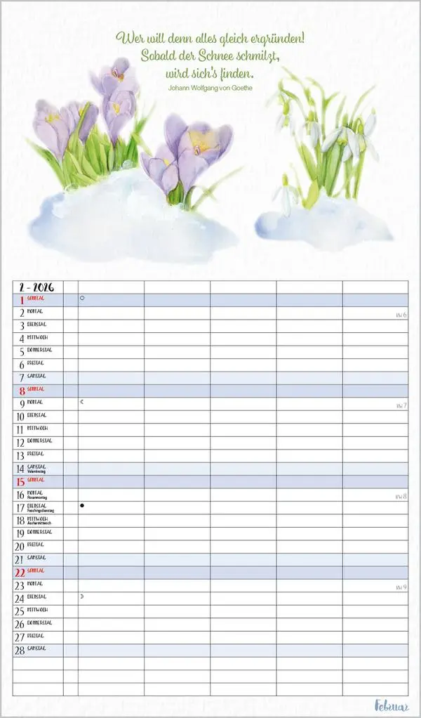 Bild: 9783731889151 | NaturLiebe 2026 | Korsch Verlag | Kalender | 14 S. | Deutsch | 2027