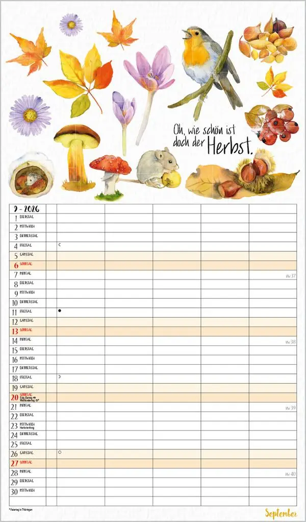 Bild: 9783731889151 | NaturLiebe 2026 | Korsch Verlag | Kalender | 14 S. | Deutsch | 2027