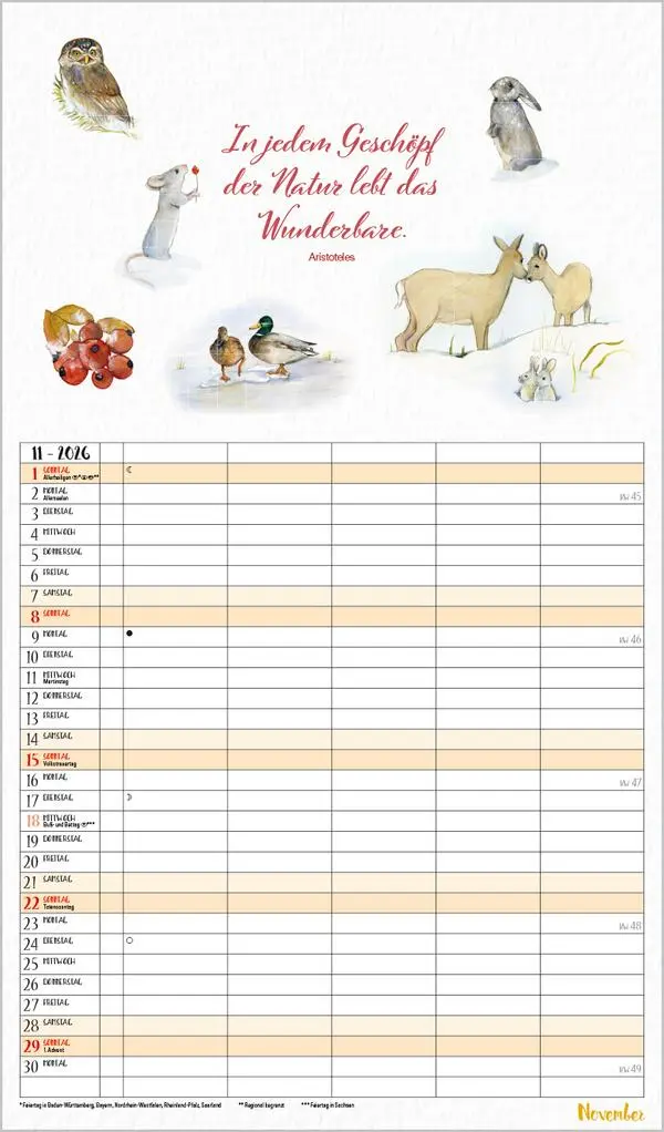 Bild: 9783731889151 | NaturLiebe 2026 | Korsch Verlag | Kalender | 14 S. | Deutsch | 2027