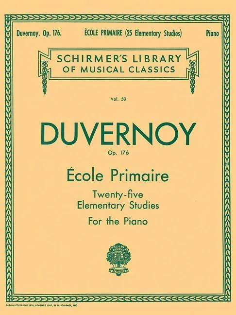 Cover: 9780793559251 | Ecole Primaire (25 Elementary Studies), Op. 176 | Duvernoy J. P.