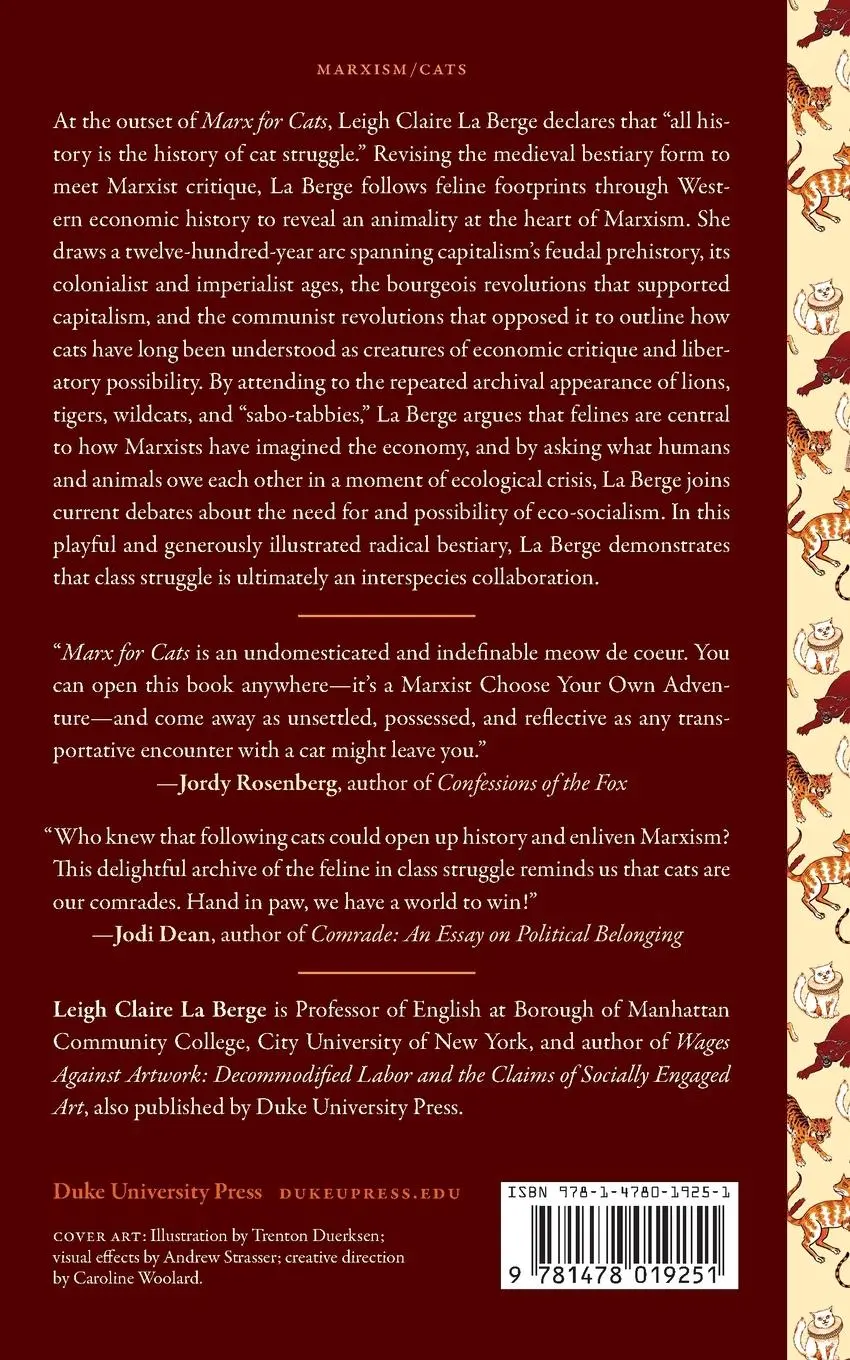 Rückseite: 9781478019251 | Marx for Cats | A Radical Bestiary | Leigh Claire La Berge | Buch