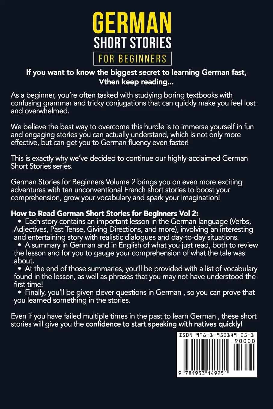Rückseite: 9781953149251 | German Short Stories for Beginners | Touri Language Learning | Buch