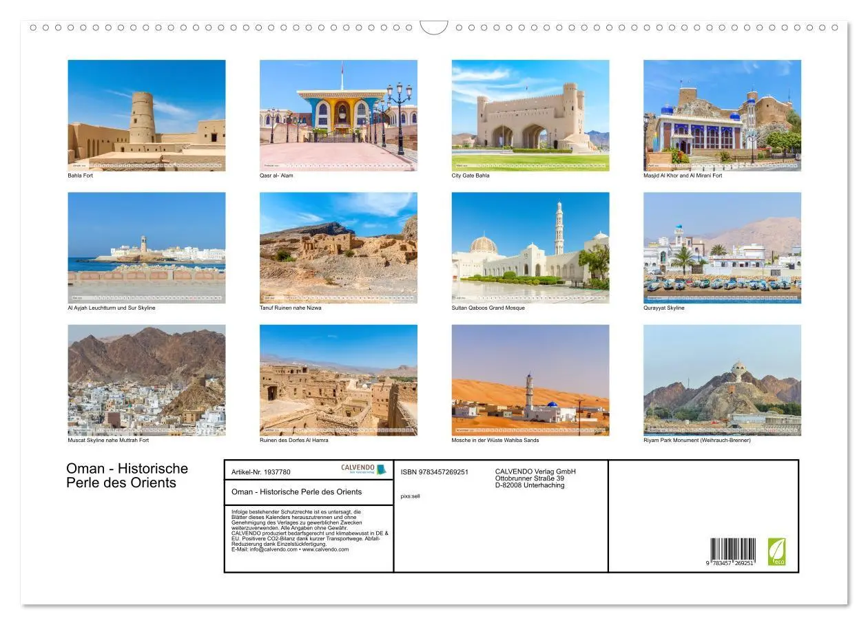 Bild: 9783457269251 | Oman - Historische Perle des Orients (Wandkalender 2026 DIN A2...