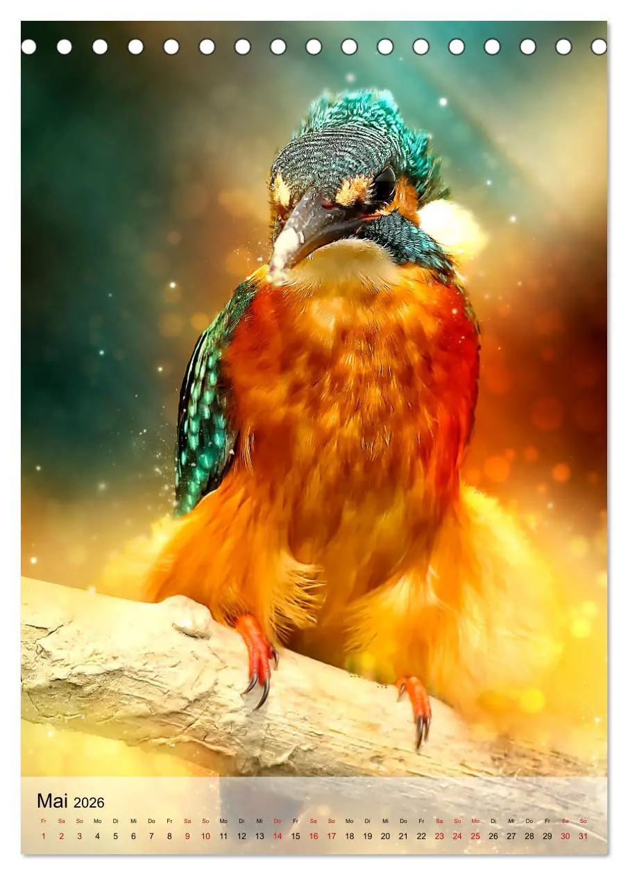 Bild: 9783516359251 | Schillernder Eisvogel (Tischkalender 2026 DIN A5 hoch), CALVENDO...