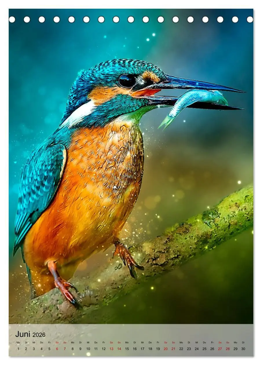 Bild: 9783516359251 | Schillernder Eisvogel (Tischkalender 2026 DIN A5 hoch), CALVENDO...