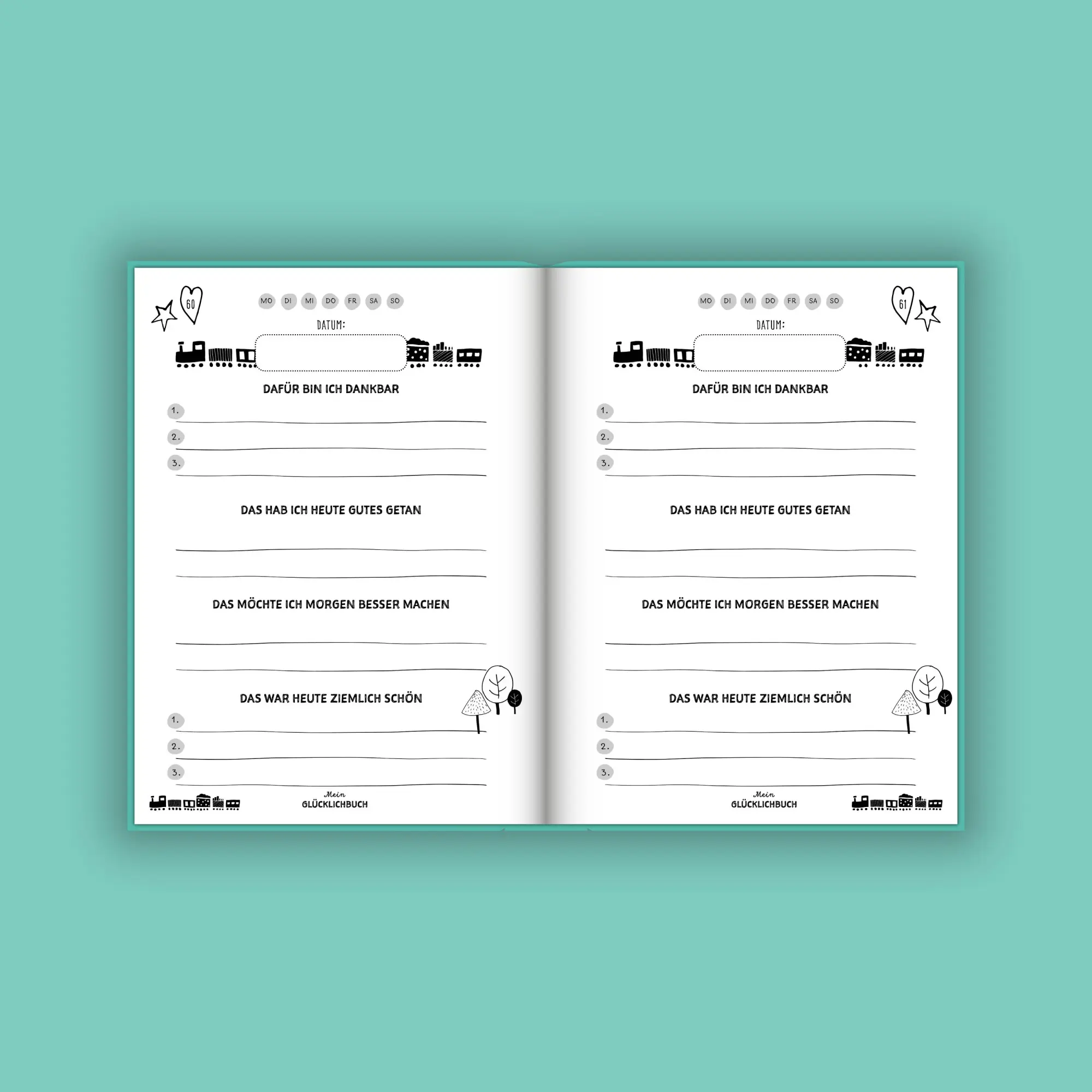 Bild: 9783966989251 | Mein kleines Glücklichbuch Dankbarkeitstagebuch für Kinder 3...