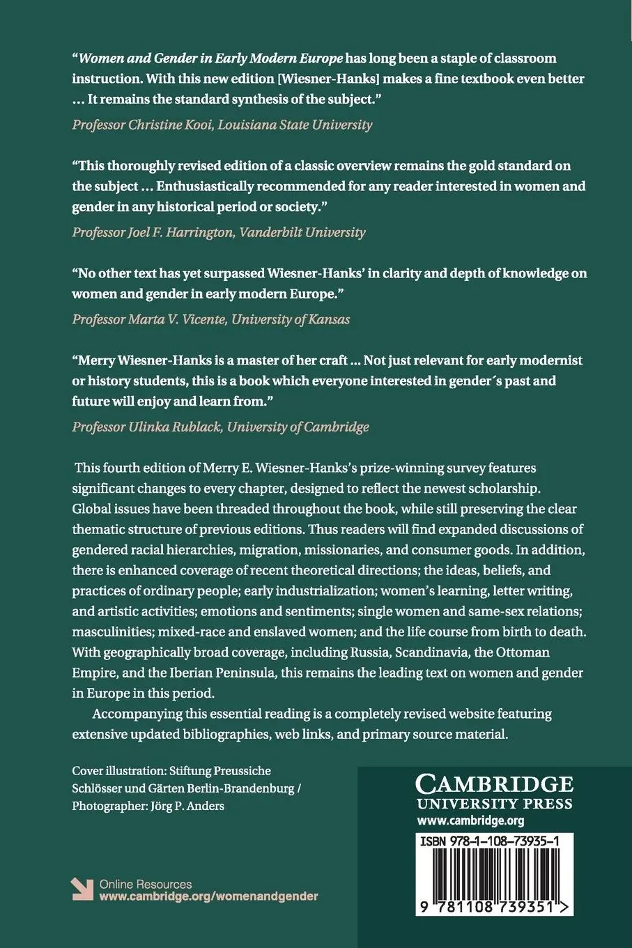 Rückseite: 9781108739351 | Women and Gender in Early Modern Europe | Merry E. Wiesner-Hanks