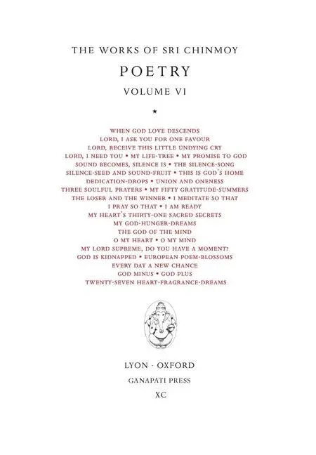 Cover: 9781911319351 | Poetry VI | Sri Chinmoy | Buch | Gebunden | Englisch | 2021