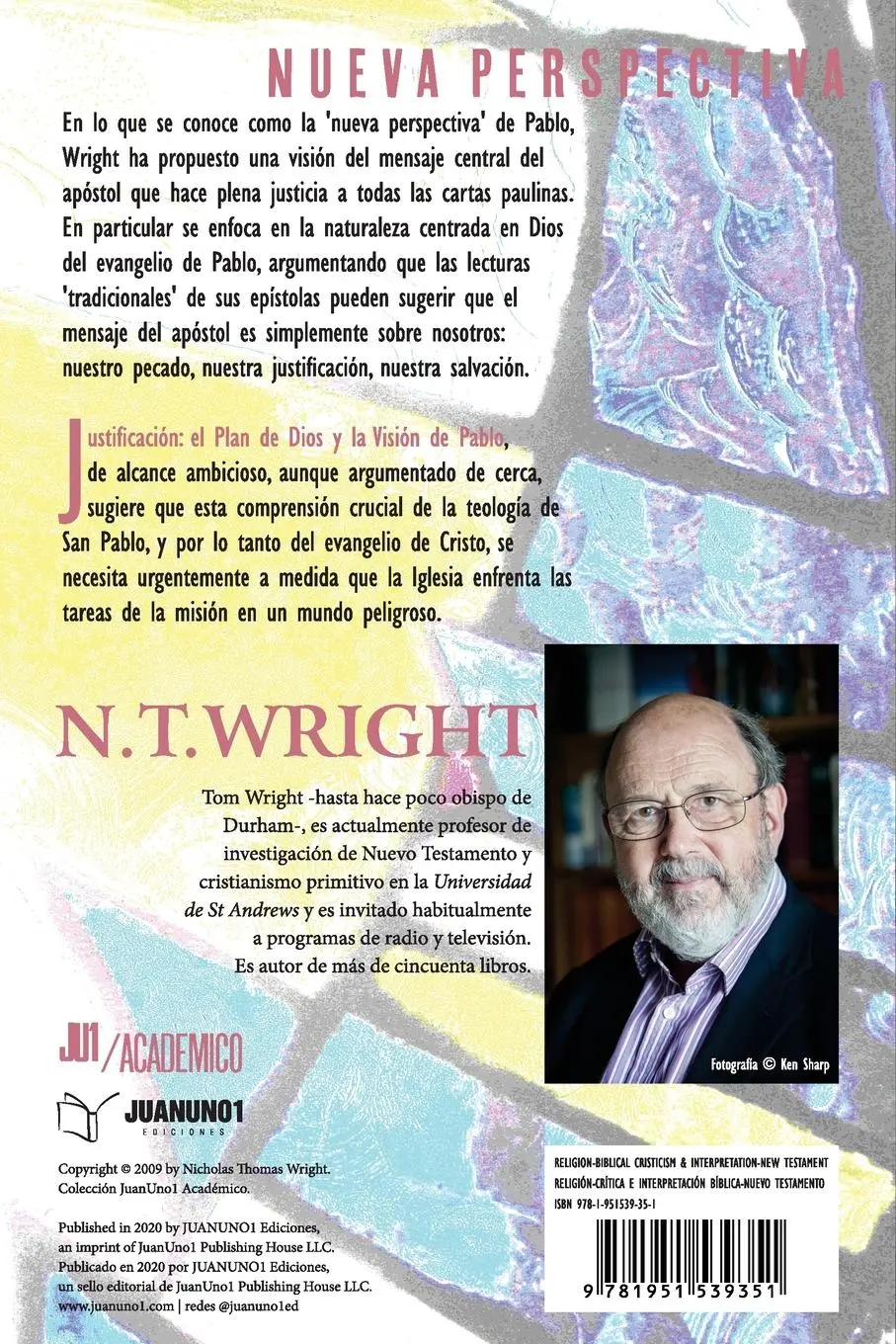 Rückseite: 9781951539351 | Justificación | El Plan de Dios y la Visión de Pablo | N. T. Wright