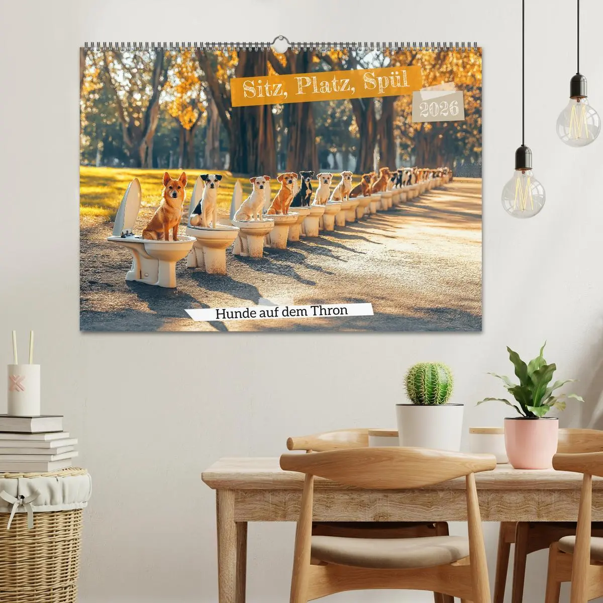 Bild: 9783457329351 | Sitz, Platz, Spül - Hunde auf dem Thron (Wandkalender 2026 DIN A2...