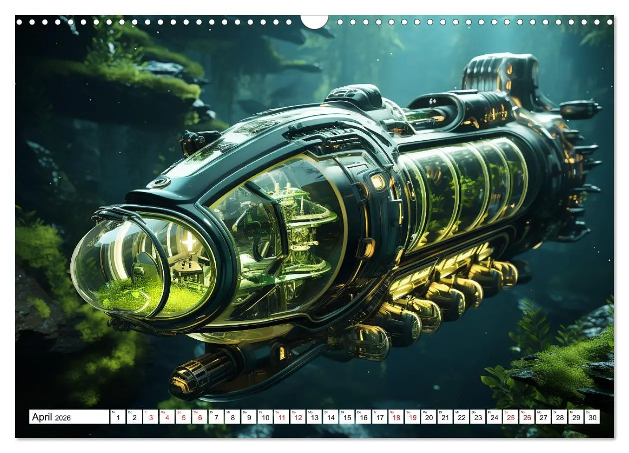 Bild: 9783457499351 | Futuristische U-Boote (Wandkalender 2026 DIN A3 quer), CALVENDO...