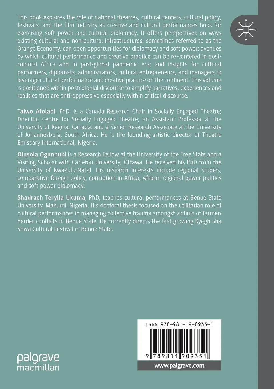 Rückseite: 9789811909351 | Re-centering Cultural Performance and Orange Economy in...