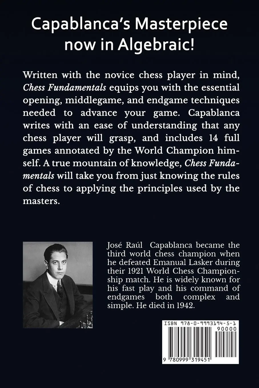 Rückseite: 9780999319451 | Chess Fundamentals | Jose Capablanca | Taschenbuch | Englisch | 2018
