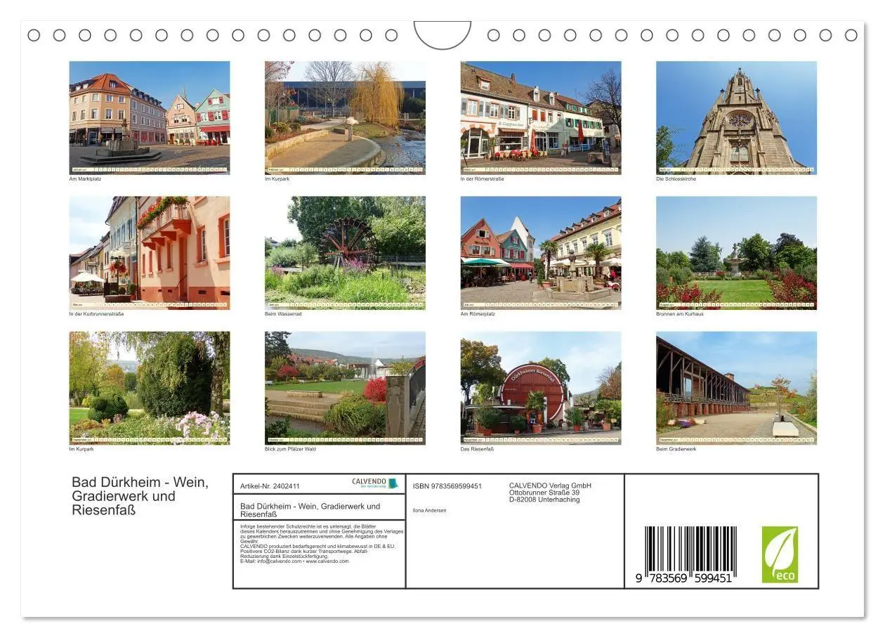 Bild: 9783569599451 | Bad Dürkheim - Wein, Gradierwerk und Riesenfaß (Wandkalender 2027...