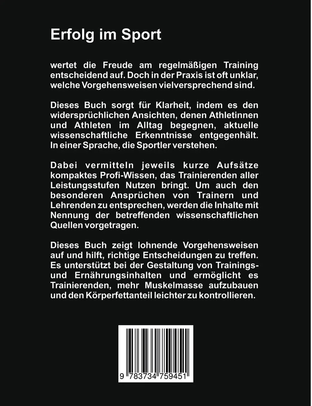 Rückseite: 9783734759451 | 50 Chancen auf mehr Erfolg in Bodybuilding und Fitness | Markus Keller