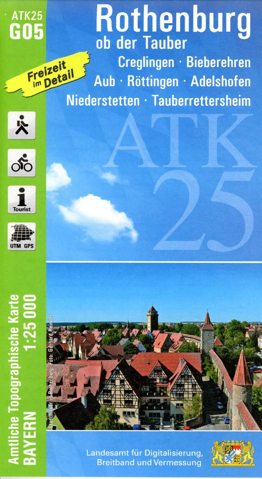 Cover: 9783899339451 | Rothenburg ob der Tauber 1:25 000 | Digitalisierung | (Land-)Karte