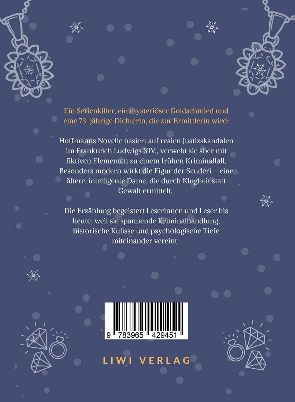 Rückseite: 9783965429451 | E.T.A. Hoffmann: Das Fräulein von Scuderi. Vollständige Neuausgabe