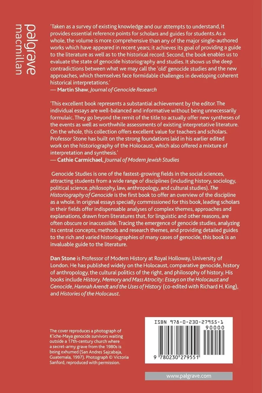 Rückseite: 9780230279551 | The Historiography of Genocide | Anton Weiss-Wendt (u. a.) | Buch | xv