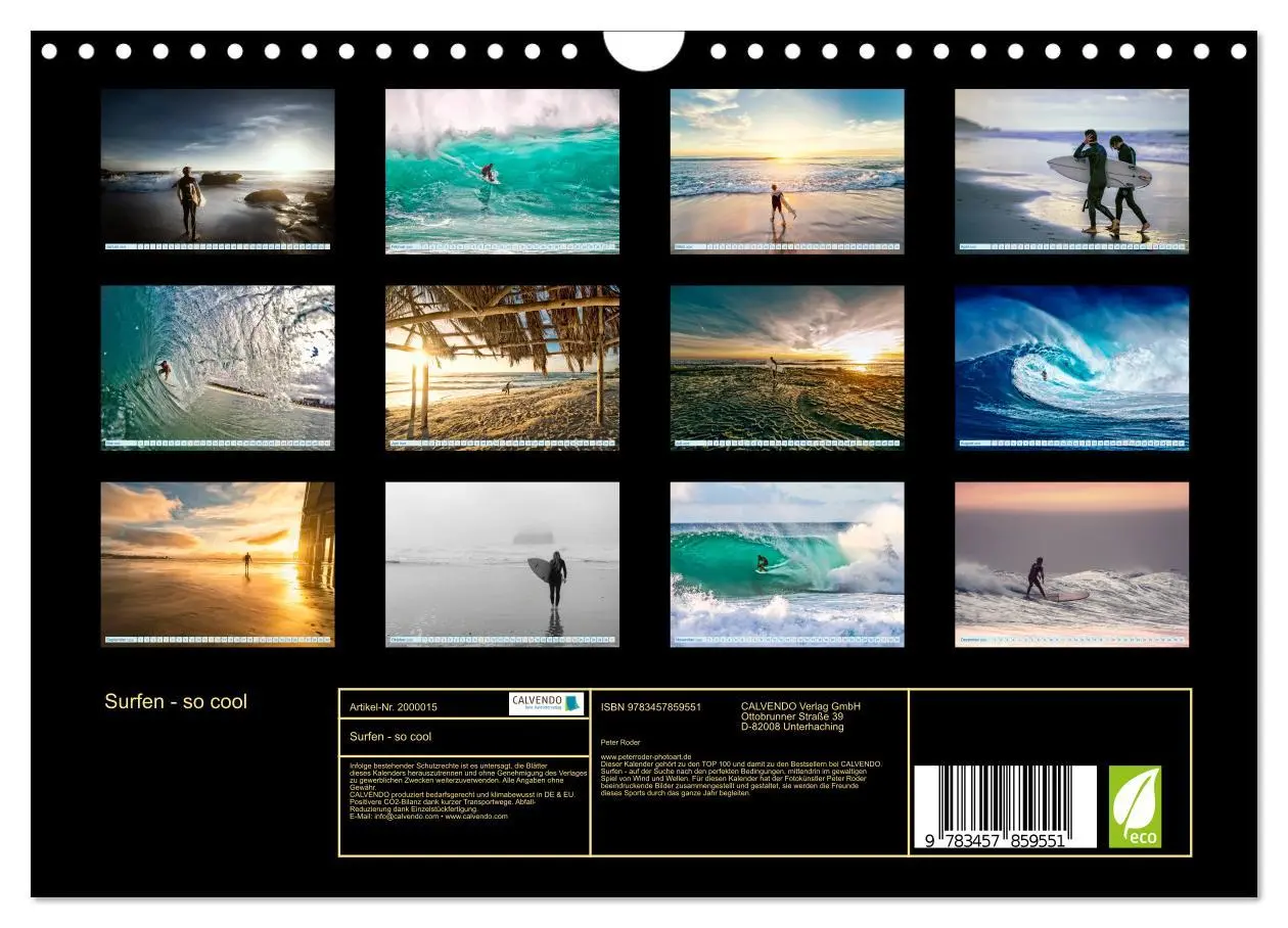 Bild: 9783457859551 | Surfen - so cool (Wandkalender 2026 DIN A4 quer), CALVENDO...
