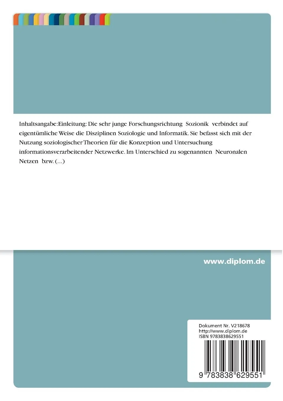 Rückseite: 9783838629551 | Anthony Giddens' Strukturierungstheorie als Modell für die...